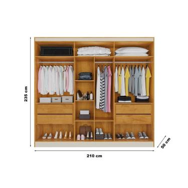 Imagem de Guarda-roupa Europa Mademarques Sicilia 2 Portas E 4 Gavetas Peroba