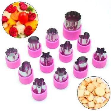 Imagem de 12 Peças Moldes Cortador Biscoito Fruta Legume Decorar Massa - Things 
