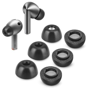Imagem de Tang Town Pontas De Espuma Viscoelástica Para Samsung Galaxy Buds 3 Pro Com Malha Antipoeira, Silicone Sem Dor, Reposição Antiderrapantes, Encaixe No Estojo Carregamento, Fones Ouvido Redução Ruído,