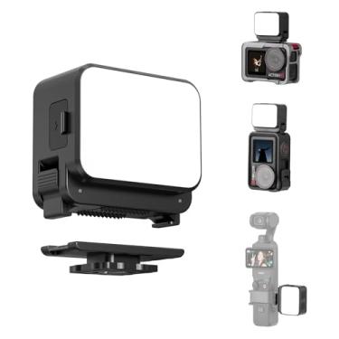 Imagem de Mini luz para câmera de ação DJI, bolso com 3 enchimentos, iluminação fria e quente, acessório de luz de vlogging para DJI OSMO Pocket 3 Action 5 Pro 4 3, para acessórios GoPro