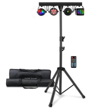Imagem de DJ Lights Telbum Party Bar Gig com suporte, bolsa de transporte ativad
