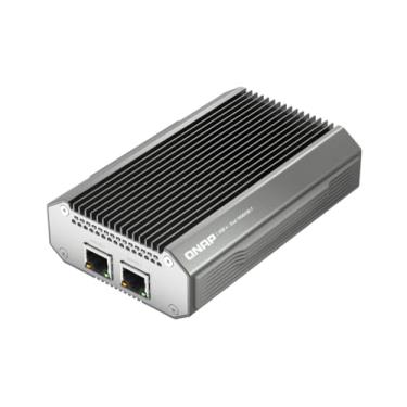 Imagem de QNAP Adaptador de rede QNA-UC10G2T USB 4 Tipo-C para porta dupla 10GBASE-T RJ45, compatível com portas USB 4 e Thunderbolt 3/4