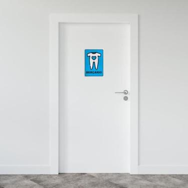 Imagem de Kit 2 Adesivos Berçário Bebê Masculino Azul 14cmx20cm - PRESENTE-BRIND