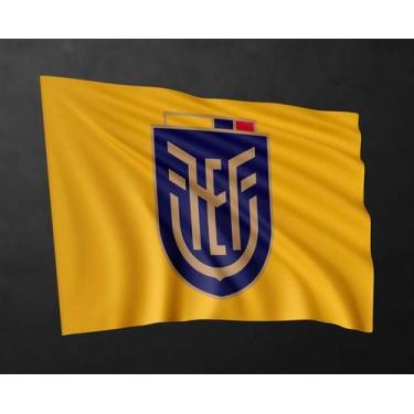 Imagem de Bandeira Seleção do Equador 80cmx140cm Tecido Oxford 100% Poliéster - 