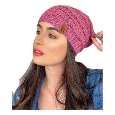 Imagem de Touca Caída Tricô Gorro Boina Beanie Lã Masculina Feminina Macio Quent