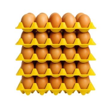 Imagem de Kit 30 Cartela De Ovos Plástica Bandeja 30 Ovos Higiênica Reutilizável