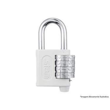 Imagem de Cadeado Segredo Stam 40mm Branco