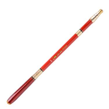 Imagem de Vara de pesca de fibra de carbono, vara de pesca telescópica ultraleve com 4 funções de posicionamento de comprimento (Vermelho, 6,3 m)