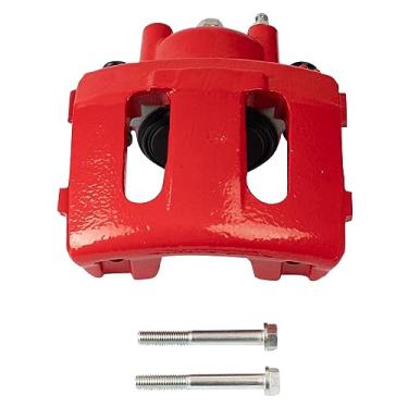 Imagem de TRQ Pinça de freio dianteira direita desempenho vermelho lado do passageiro compatível com Jeep Cherokee 1990-2001 1990-1992 Comanche 1993-1998 Grand Cherokee 1993 Grand Wagoneer 1990 Wagoneer