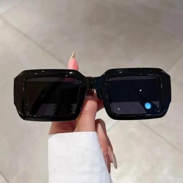 Imagem de Óculos De Sol Retrô Retangular Punk Feminino Hip Pop Fashion Shades Pa