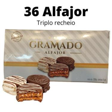 Imagem de Alfajor Gramado Recheio Triplo Combo com 36 UN +2Kg - Gramado Alfajor 