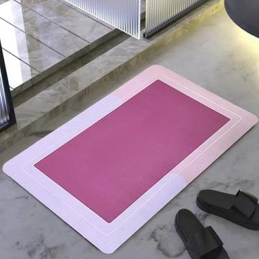 Imagem de Tapete De Banheiro Quadrado Absorve Água Antiderrapante Secagem Rápida 38x58cm (BANHO QUENTINHO)