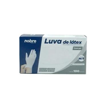 Imagem de Luva latex com po *M* - Protecao contra agentes quimicos - c/100un - N