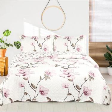 Imagem de Kit Colcha/Cobre Leito Romma King - 2 Porta Travesseiros  Têxtil Arte,