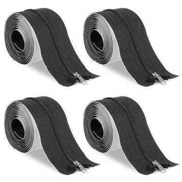 Imagem de MAQUITA 4 Rolos De Fita Zíper Resistente Para Barreiras Contra Poeira, 7 Pés X 3 Polegadas, Proteção Portas Estufas, Contenção, Salas Cultivo, Áreas Reparo, Canteiros Obras