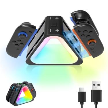 Imagem de AriKroii Charging Dock for 2025 Nintendo Switch 2 Joy-Con,Controllers – 4 in 1 Fast Charger Station, Ergonomics & Magnetic Fast Charger Station for Nintendo Switch 2 Joycon 2 Accessories with Cord