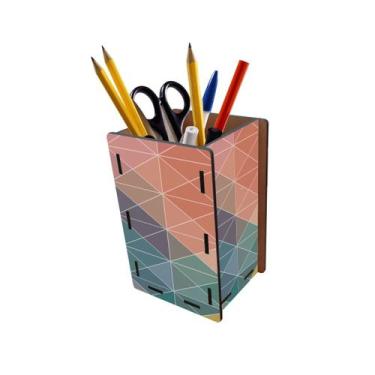 Imagem de Porta Lápis e Canetas Abstrato Colorido - PoloCat Acessórios