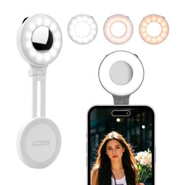 Imagem de Flymile Luz magnética de selfie para iPhone, anel de luz de preenchimento de LED para MagSafe com ajustável, compatível com smartphone, para selfies/fotografia/TikTok/videoconferência, portátil e