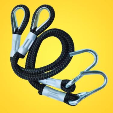 Imagem de Corda Cabo Extensor Alongador Rede De Descanso e Dormir | (2 Unidades - 1 Metro Preto) | 5 PONTOS@