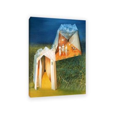 Imagem de SDYJ6GSW Remedios Varo Impressões de arte em tela Torre Centauro Pôster de paisagem pinturas famosas arte de parede Arte surrealista para sala de estar Decoração de escritório em casa 55 x 40 cm (22 x