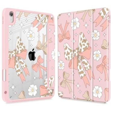 Imagem de Tuiklol Capa para iPad de 11 polegadas (chip A16) 2025 geração 11ª / iPad 11 polegadas 2022 10ª geração, porta-lápis embutido com capa à prova de choque, capa traseira transparente transparente