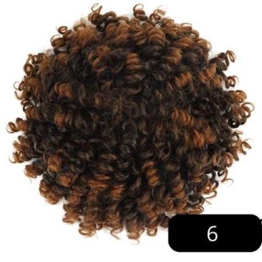 Imagem de Aplique Coque Afro Puff Cabelo Cacheado Orgânico 15cm 90gr - DSFASHION