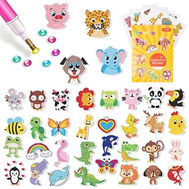 Imagem de Diamond Painting Stickers for Kids 5D Diamond Painting Stickers Kits for Girls and Beginners DIY Anime Animal Diamond Art Crafts for Kids Ages 4-8 8-12 Small Diamond Mosaic Dots Gifts for Kids