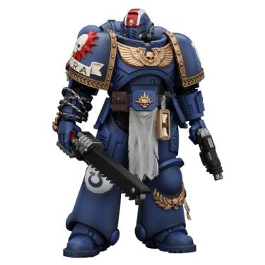 Imagem de JOYTOY Warhammer 40k Space Marine 2 Uitramarines Lieutenant Titus 1/18 Action Figure Collect and Display Model