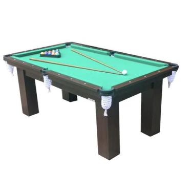 Imagem de Mesa de Sinuca Bilhar Snooker Engers RM1 base de ultra  Tecido Verde B