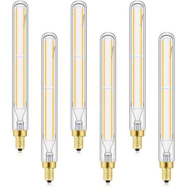 Imagem de Lâmpada LVYE E12 Long Tubular 6W LED 3000K 750lm, pacote com 6