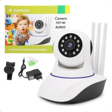 Imagem de Câmera Ip 3 Antenas Wifi Segurança 720p Visão Noturna - FAZA