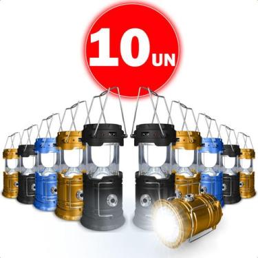 Imagem de Lampião Solar Lanterna Vintage Recarregável Retro Led Camping Lamparin