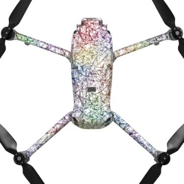 Imagem de AIR3S Película de vinil antiarranhões para câmera para DJI Air 3S Body Acessórios Protetor Casaco Protetor (Arco-íris Branco)