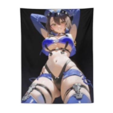 Imagem de LIEGBMEU Tapeçaria de biquíni sexy anime menina quente 76,2 x 101,6 cm interior exterior parede colcha arte decoração de tapeçaria caprichosa, AF093