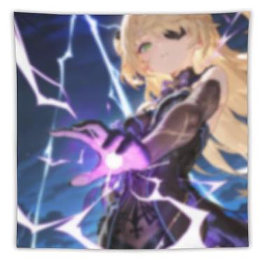 Imagem de LIEGBMEU Tapeçaria de biquíni sexy anime menina 152.4 cm x 152.4 cm interior exterior parede colcha arte decoração de tapeçaria caprichosa, AF044