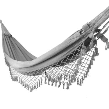 Imagem de Rede De Dormir Descanso Casal Decorativa (Cinza)