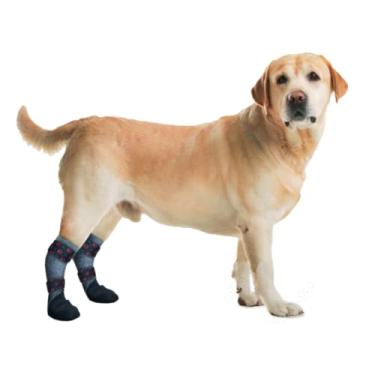 Imagem de Meia Protetora e Antiderrapante Pet Cano Longo Para Cachorros (1 Par) - Ideal Para Patas Traseiras (G)