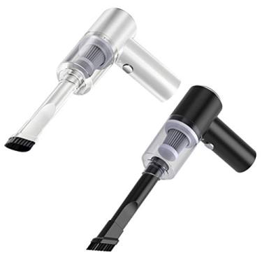 Imagem de aqxreight Handheld Car Vacuum Cordless Car Vacuum Cleaner Portátil 120W 5500PA Forte Sucção ABS LED Luz Lavável Filtro para Carros Casa (BLACK)