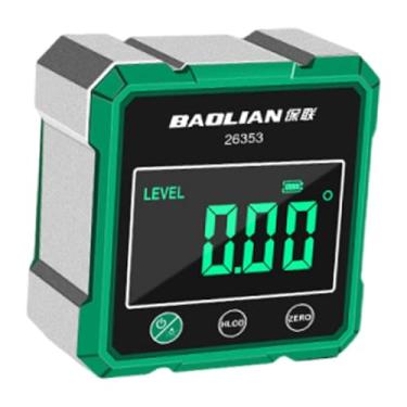 Imagem de Dualoai Inclinômetro Digital, Transferidor, 4 X 90 Graus, Medidor de ângulo de Nível Digital Prático para Máquinas de Construção E Alvenaria, Adsorção de Metal de 4 Lados, Tamanho real