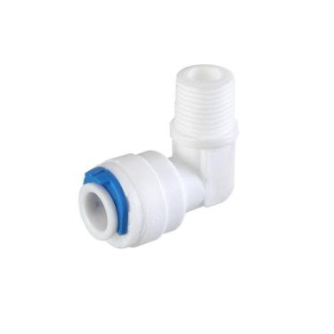 Imagem de Conector Cotovelo Macho Mang 1/4 Rosca 1/8 Engate Rápido - BR Fish