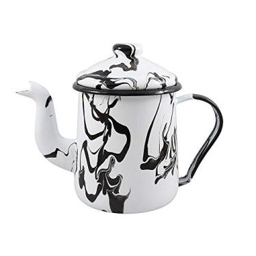 Imagem de Cafeteira Tradicional 12 Esmaltada Marmorizada Preto - 1100 ml - Ewel