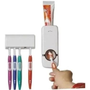 Imagem de Kit De Parede Com Dispenser Pasta De Dente E Porta Escovas - MKB