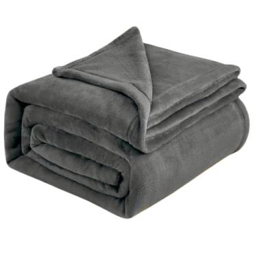 Imagem de Manta Casal Microfibra 2,00x1,80Mt Lisa (Cinza)