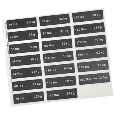 Imagem de Fenteer Etiquetas de pilha de pesos, adesivos de peso, decalques para musculação, levantamento de peso, acessórios para equipamentos de exercícios, 7cmx2cm