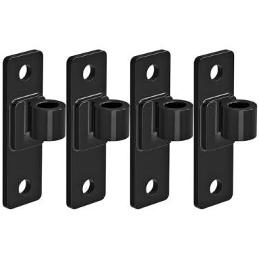 Imagem de Insaga Dobradiça para portão de parede cerca de madeira resistente - aço de 6 mm de espessura com revestimento eletrônico anti-arranhões - Tamanho do furo de 1,7 cm - 12,4 cm x 3,8 cm para portões de