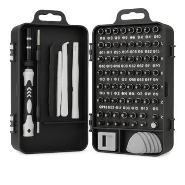 Imagem de Kit de Chaves de Precisão 115 em 1 – Reparo de Celulares, Notebooks, Tablets, Câmeras e Consoles, Com Bits Magnéticos e Extensão Flexível