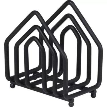 Imagem de Porta Guardanapo Vertical Bel Viena Preto - BELFIX