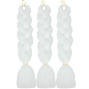 Imagem de Extensões de cabelo trançadas Herina White, 3 peças para mulheres