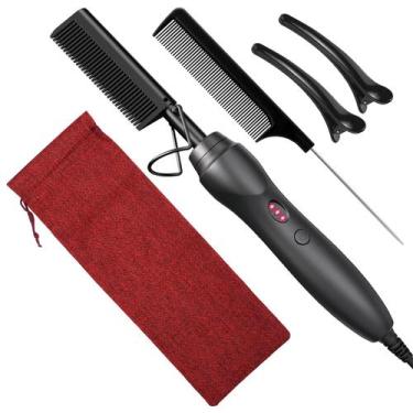 Imagem de Alisador de cabelo elétrico com pente quente BudiGl Heat Pressing Comb