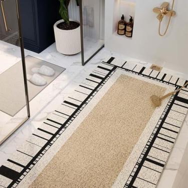 Imagem de Tapete De Chuveiro De Bucha Para Chuveiro Interno, áreas De Chuveiro Molhado Do Banheiro Antiderrapante Anti-mofo Pvc Grande Tapete De Bandeja De Chuveiro De Banho, Tapete De Piso, D, 60x120cm